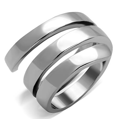 TK1519 - High polished (no plating) Stainless Steel Ring with No Stone - Joyeria Lady