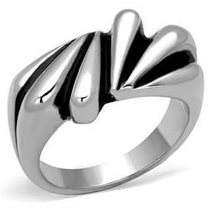 TK1520 - High polished (no plating) Stainless Steel Ring with No Stone - Joyeria Lady