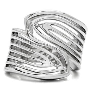 TK153 - High polished (no plating) Stainless Steel Ring with No Stone