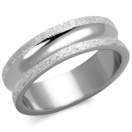 TK1666 - High polished (no plating) Stainless Steel Ring with No Stone - Joyeria Lady
