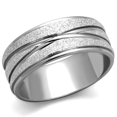TK1671 - High polished (no plating) Stainless Steel Ring with No Stone - Joyeria Lady