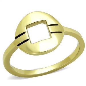 TK2033 - IP Gold(Ion Plating) Stainless Steel Ring with No Stone - Joyeria Lady