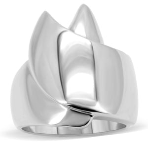 TK207 - High polished (no plating) Stainless Steel Ring with No Stone - Joyeria Lady