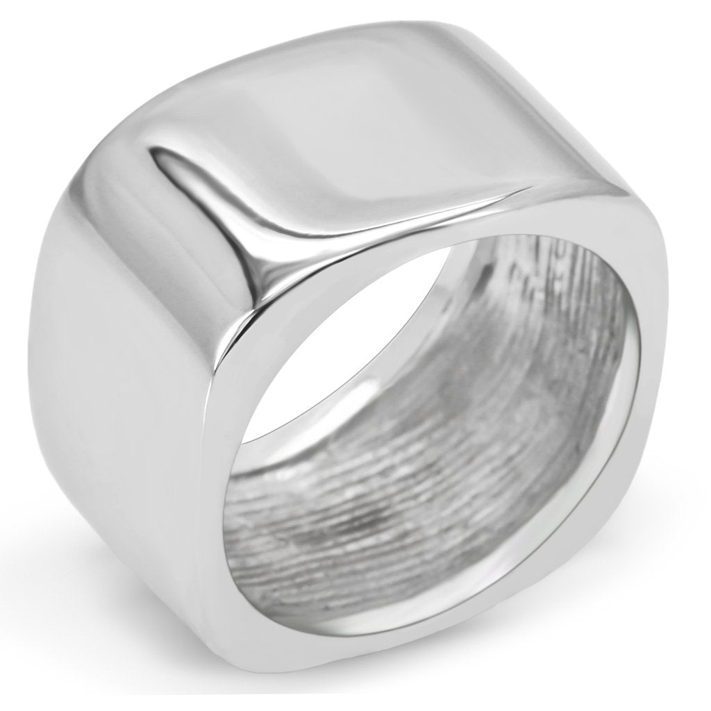TK208 - High polished (no plating) Stainless Steel Ring with No Stone - Joyeria Lady
