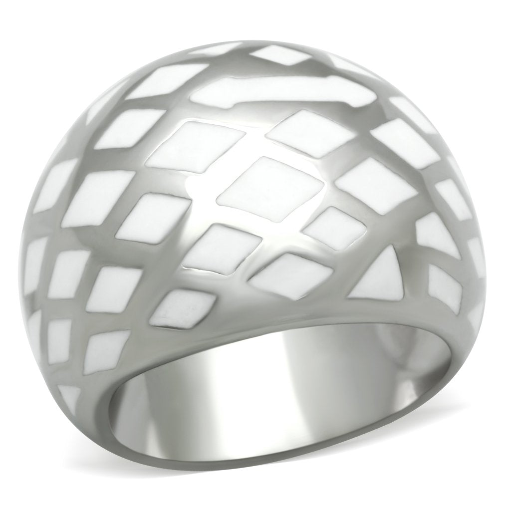 TK216 - High polished (no plating) Stainless Steel Ring with No Stone - Joyeria Lady