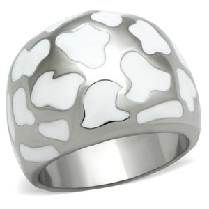 TK217 - High polished (no plating) Stainless Steel Ring with No Stone - Joyeria Lady