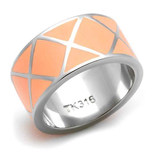 TK218 - High polished (no plating) Stainless Steel Ring with No Stone - Joyeria Lady