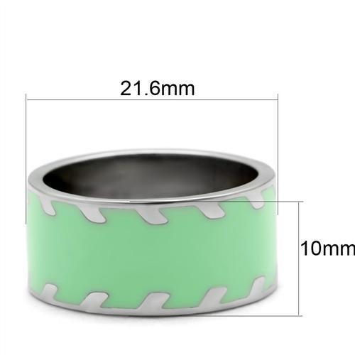 TK222 - High polished (no plating) Stainless Steel Ring with No Stone - Joyeria Lady