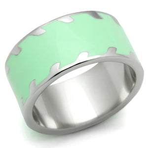 TK222 - High polished (no plating) Stainless Steel Ring with No Stone - Joyeria Lady