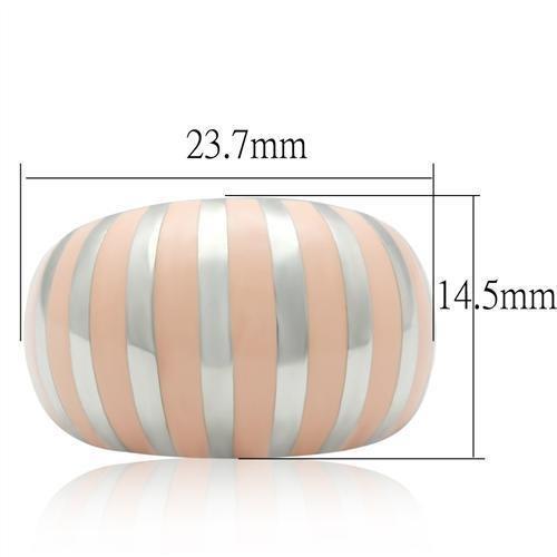 TK223 - High polished (no plating) Stainless Steel Ring with No Stone - Joyeria Lady