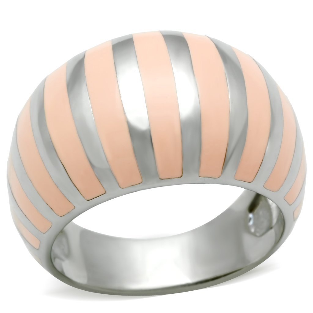 TK223 - High polished (no plating) Stainless Steel Ring with No Stone - Joyeria Lady