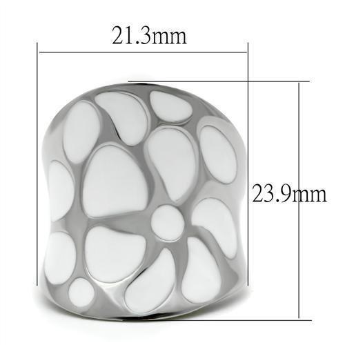 TK224 - High polished (no plating) Stainless Steel Ring with No Stone - Joyeria Lady