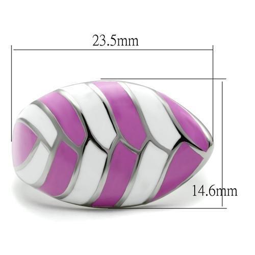 TK226 - High polished (no plating) Stainless Steel Ring with No Stone - Joyeria Lady