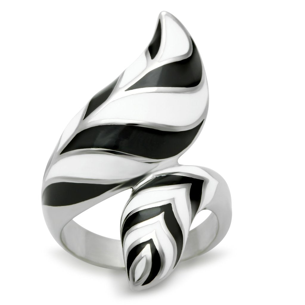 TK227 - High polished (no plating) Stainless Steel Ring with No Stone - Joyeria Lady
