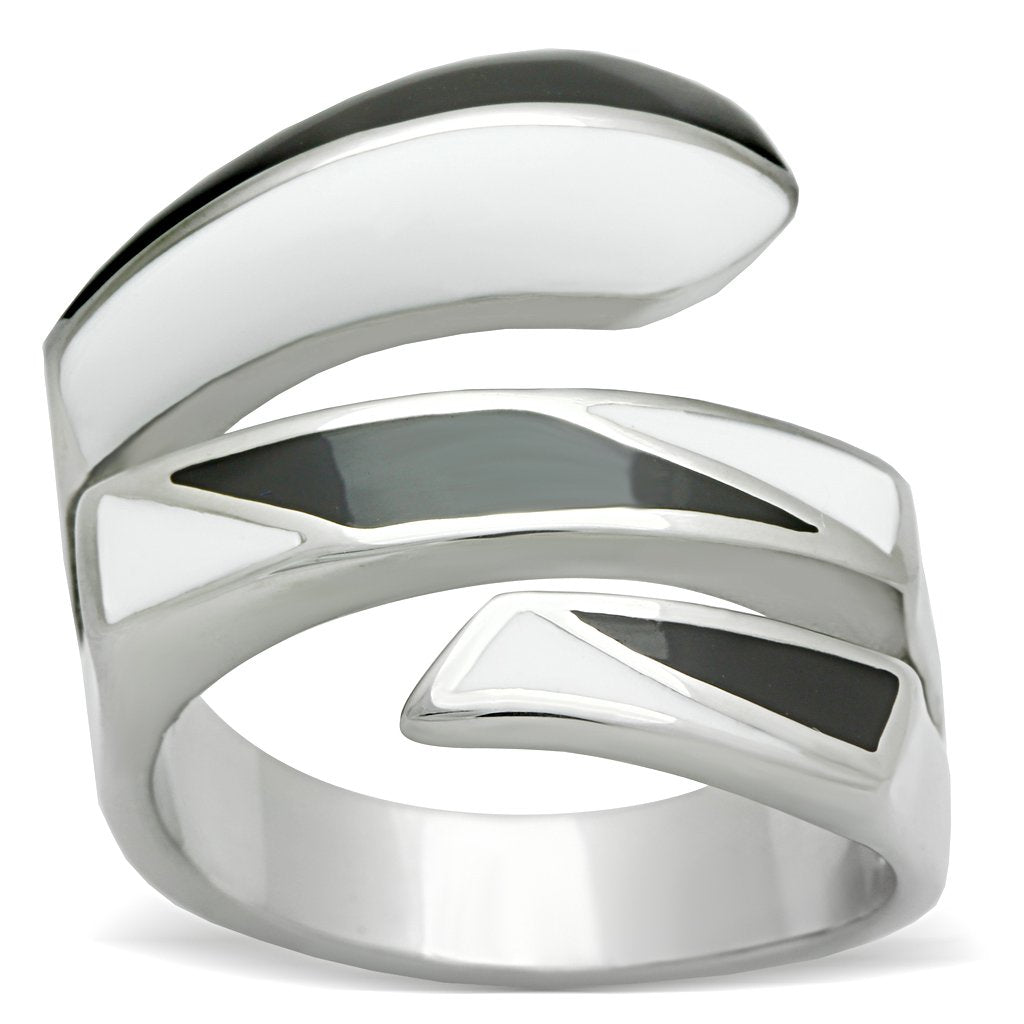TK228 - High polished (no plating) Stainless Steel Ring with No Stone - Joyeria Lady