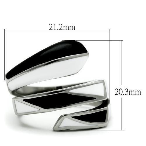TK228 - High polished (no plating) Stainless Steel Ring with No Stone - Joyeria Lady
