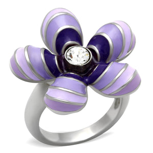 TK229 - High polished (no plating) Stainless Steel Ring with No Stone - Joyeria Lady