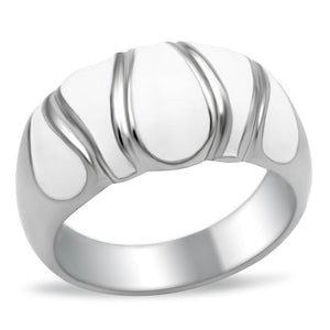 TK230 - High polished (no plating) Stainless Steel Ring with No Stone - Joyeria Lady