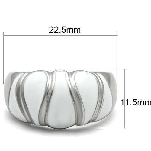 TK230 - High polished (no plating) Stainless Steel Ring with No Stone - Joyeria Lady