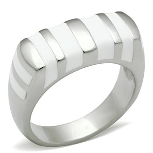 TK231 - High polished (no plating) Stainless Steel Ring with No Stone - Joyeria Lady