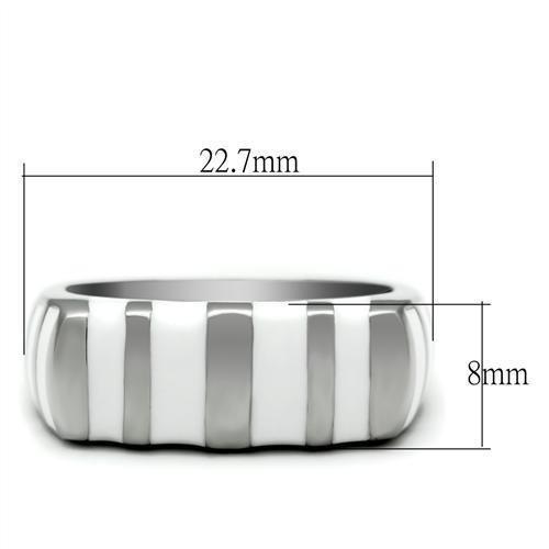 TK231 - High polished (no plating) Stainless Steel Ring with No Stone - Joyeria Lady