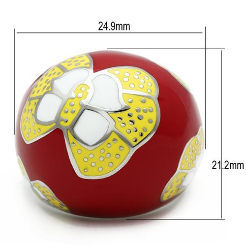 TK247 - High polished (no plating) Stainless Steel Ring with No Stone - Joyeria Lady