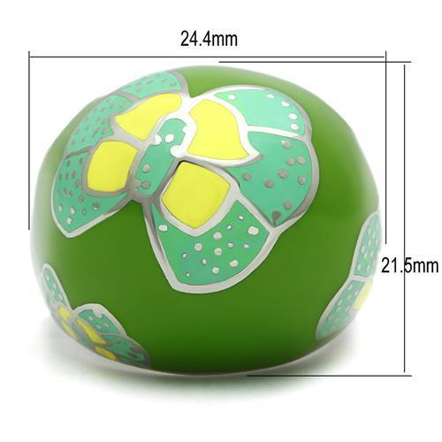 TK248 - High polished (no plating) Stainless Steel Ring with No Stone - Joyeria Lady