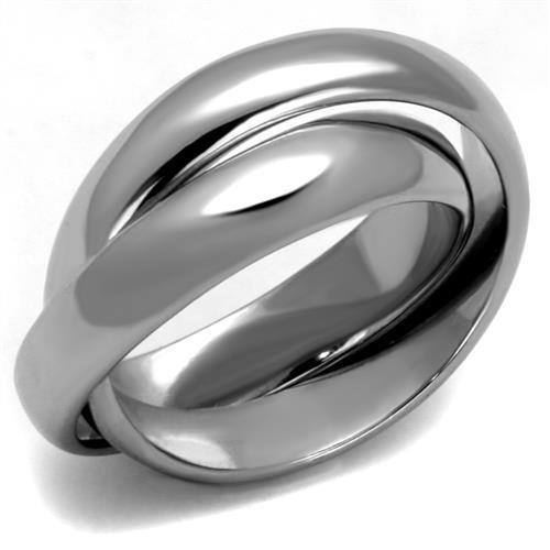 TK2498 - High polished (no plating) Stainless Steel Ring with No Stone - Joyeria Lady