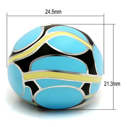 TK249 - High polished (no plating) Stainless Steel Ring with No Stone - Joyeria Lady