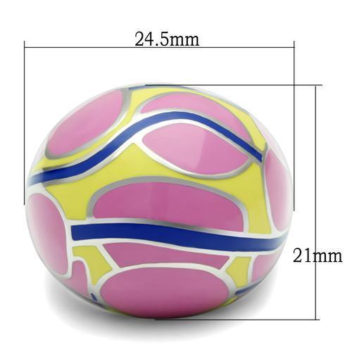 TK250 - High polished (no plating) Stainless Steel Ring with No Stone - Joyeria Lady