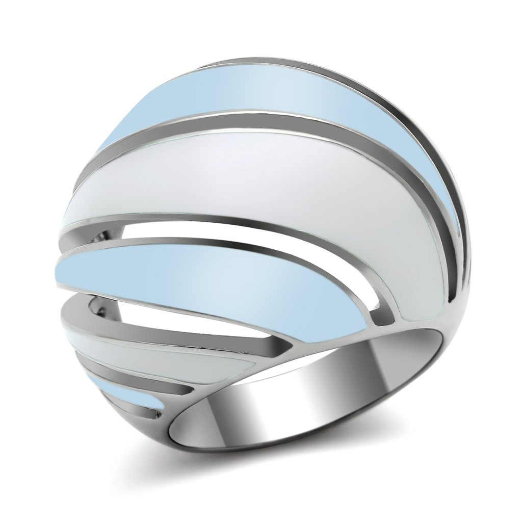 TK252 - High polished (no plating) Stainless Steel Ring with No Stone - Joyeria Lady
