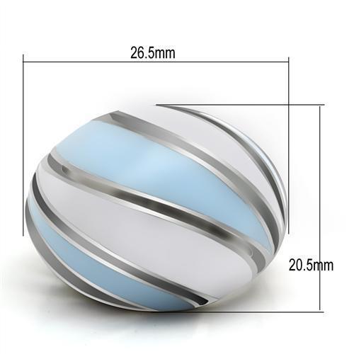 TK252 - High polished (no plating) Stainless Steel Ring with No Stone - Joyeria Lady