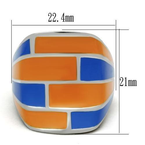 TK254 - High polished (no plating) Stainless Steel Ring with No Stone - Joyeria Lady