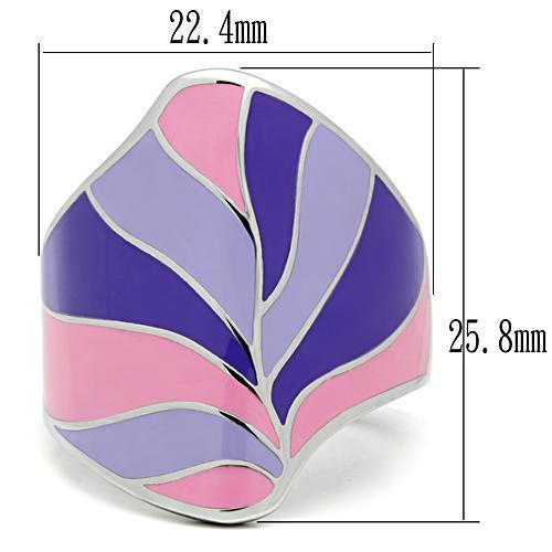 TK256 - High polished (no plating) Stainless Steel Ring with No Stone - Joyeria Lady