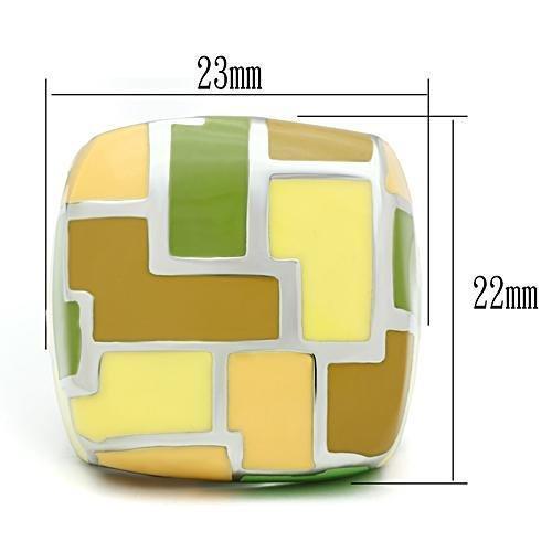 TK259 - High polished (no plating) Stainless Steel Ring with No Stone - Joyeria Lady