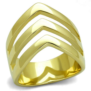 TK2733 - IP Gold(Ion Plating) Stainless Steel Ring with No Stone - Joyeria Lady