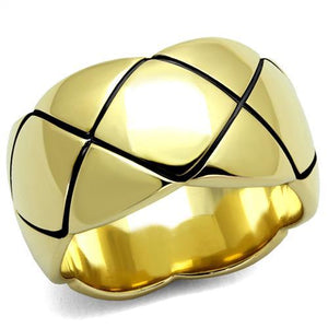 TK2803 - IP Gold(Ion Plating) Stainless Steel Ring with No Stone - Joyeria Lady