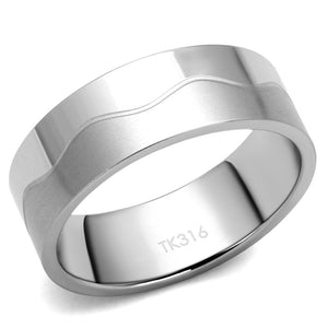 TK2918 High polished (no plating) Stainless Steel Ring with No Stone in No Stone - Joyeria Lady