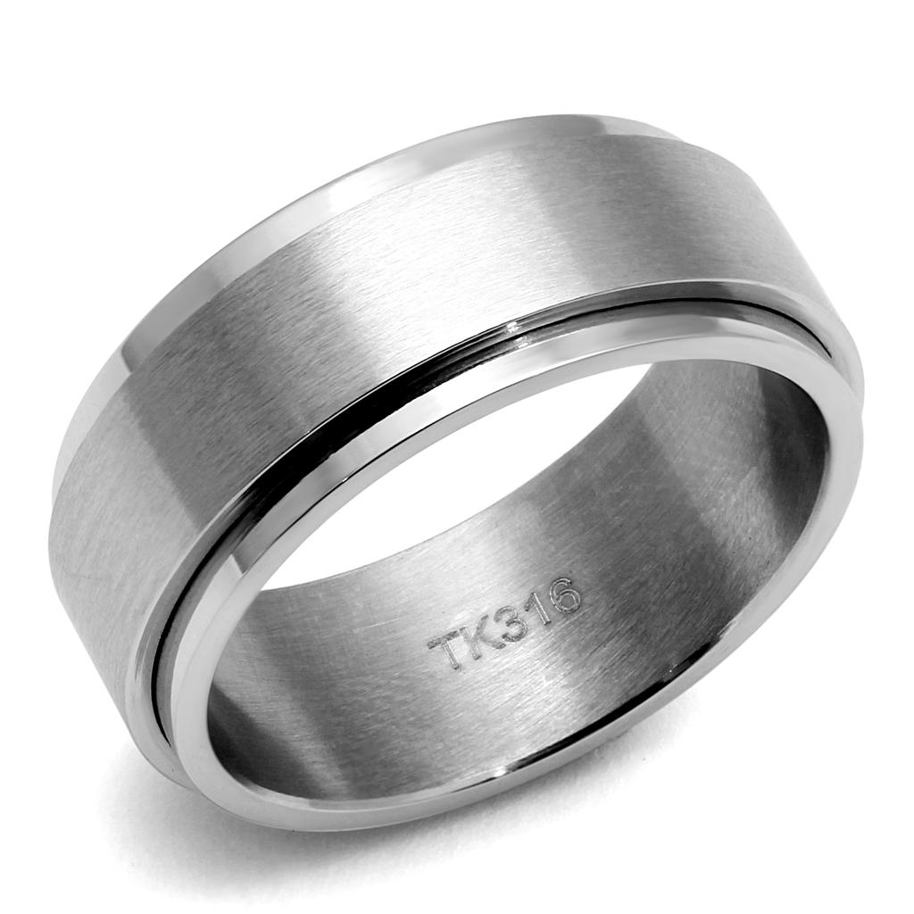 TK2919 High polished (no plating) Stainless Steel Ring with No Stone in No Stone - Joyeria Lady