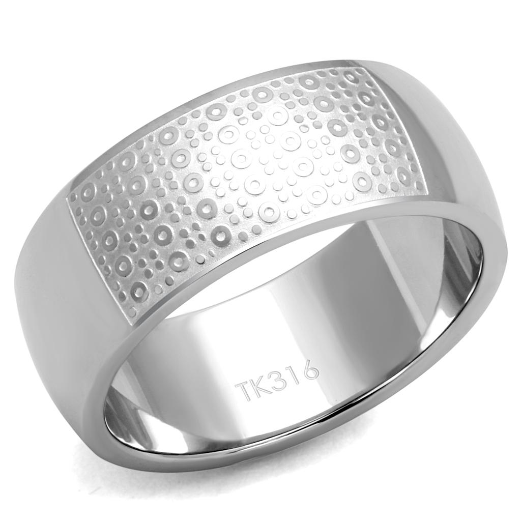 TK2945 High polished (no plating) Stainless Steel Ring with No Stone in No Stone - Joyeria Lady