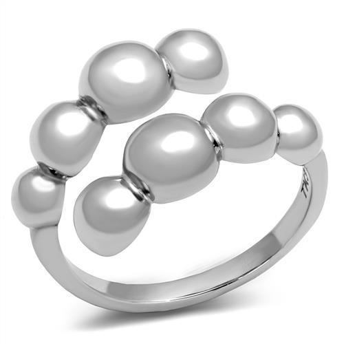 TK3089 - High polished (no plating) Stainless Steel Ring with No Stone - Joyeria Lady