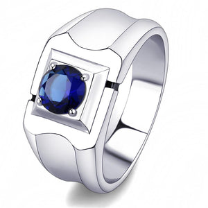 TK3459 High polished (no plating) Stainless Steel Ring with Synthetic in Montana - Joyeria Lady