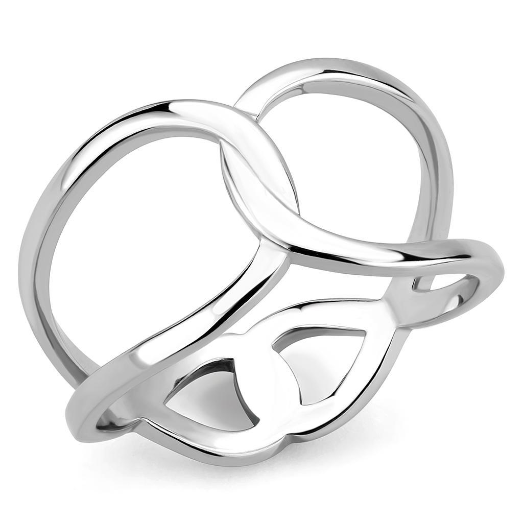 TK3585 - No Plating Stainless Steel Ring with No Stone - Joyeria Lady