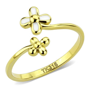 TK3631 - IP Gold(Ion Plating) Stainless Steel Ring with No Stone - Joyeria Lady