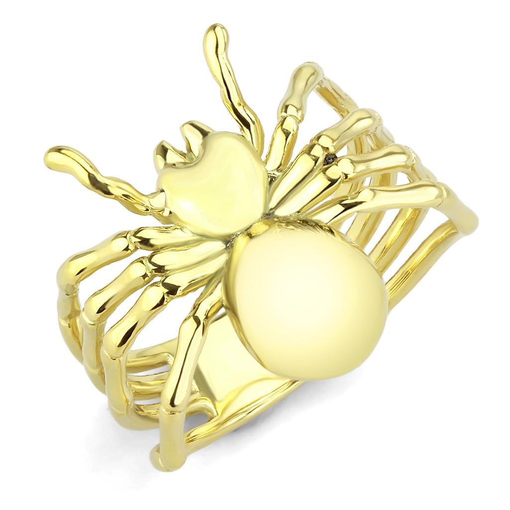 TK3718 - IP Gold(Ion Plating) Stainless Steel Ring with No Stone - Joyeria Lady