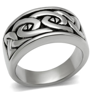 TK381 High polished (no plating) Stainless Steel Ring with No Stone in No Stone - Joyeria Lady