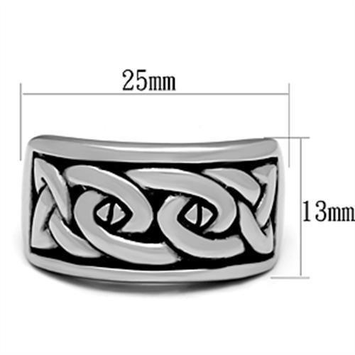 TK381 High polished (no plating) Stainless Steel Ring with No Stone in No Stone - Joyeria Lady