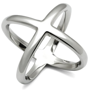 TK395 - High polished (no plating) Stainless Steel Ring with No Stone - Joyeria Lady