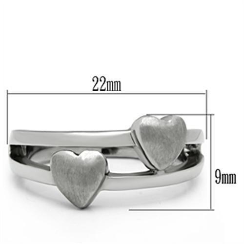 TK398 - High polished (no plating) Stainless Steel Ring with No Stone - Joyeria Lady