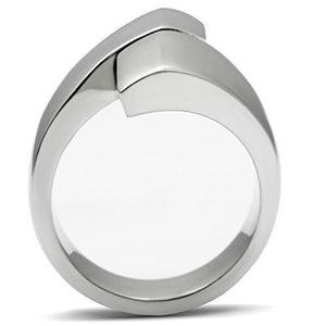 TK516 - High polished (no plating) Stainless Steel Ring with No Stone